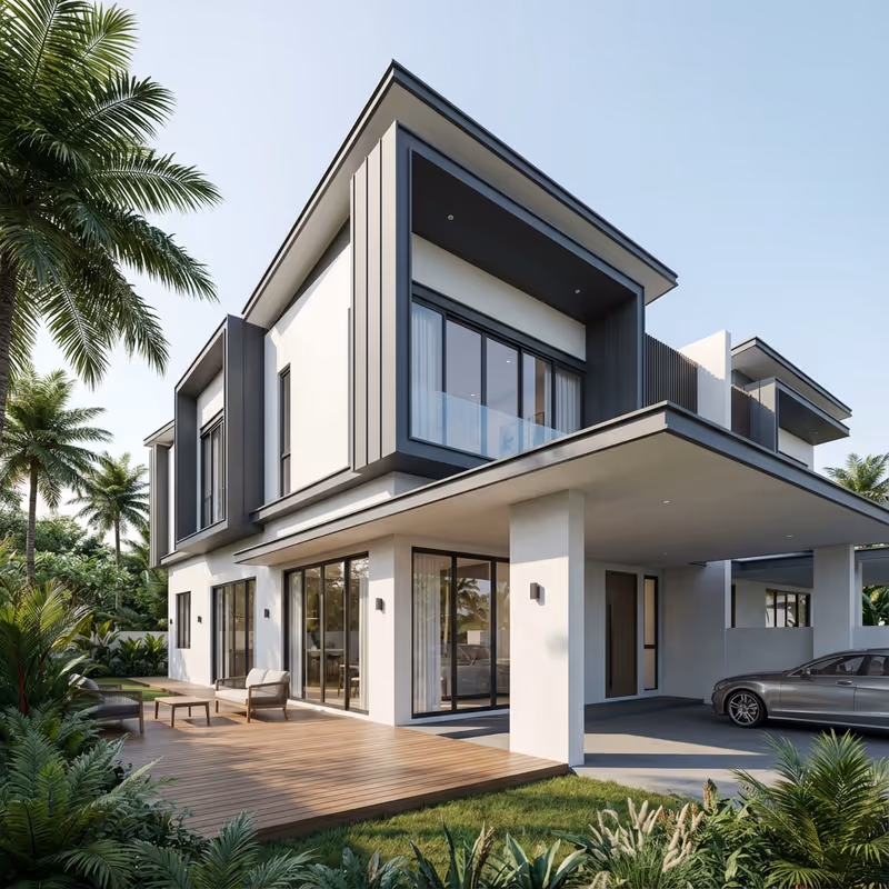 Pagar, bumbung dan landskap